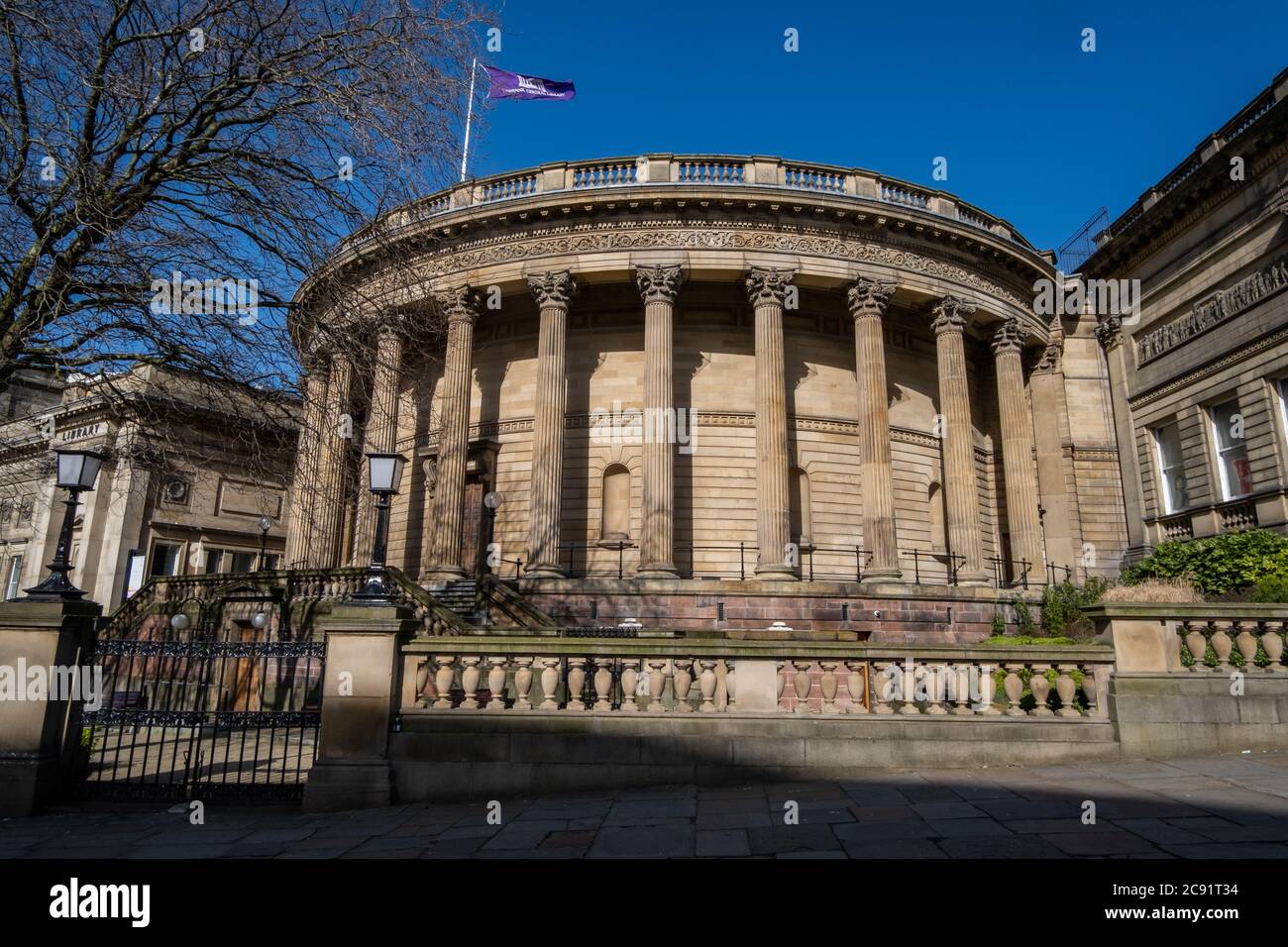 Außenansicht des Picton Lesesaals in der Liverpool Library März 2020 Stockfoto