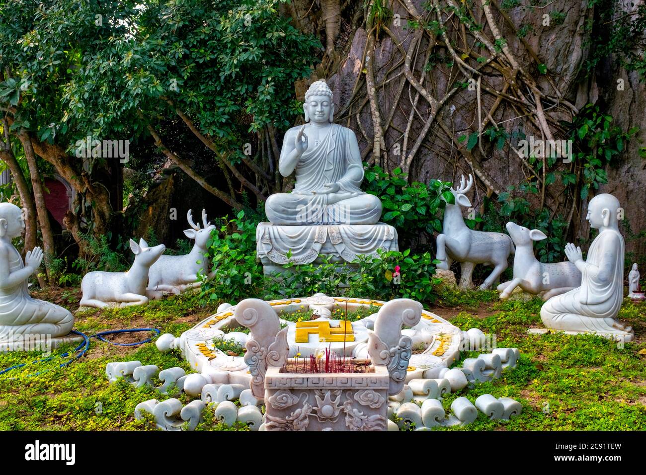 Buddha in Thui Son, Marmorgebirge, Da Nang, Vietnam Stockfoto