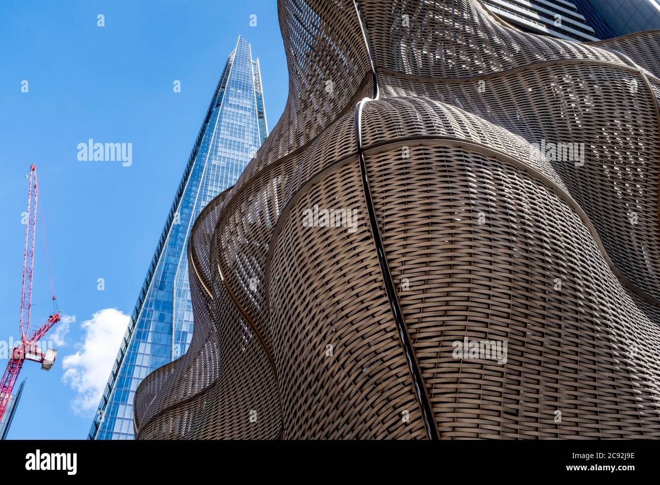 Der Kesselanzug im Guy’s Hospital und im Shard Building, London, England. Stockfoto