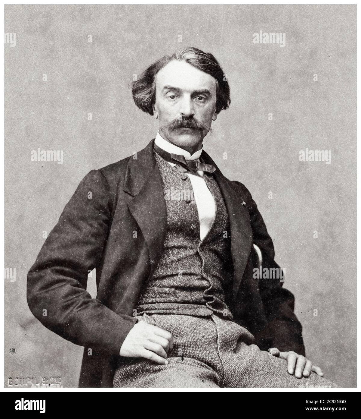 Jean Léon Gérôme (1824-1904), französischer Maler, Künstler und Bildhauer, Porträtfotografie von Goupil, 1869-1871 Stockfoto