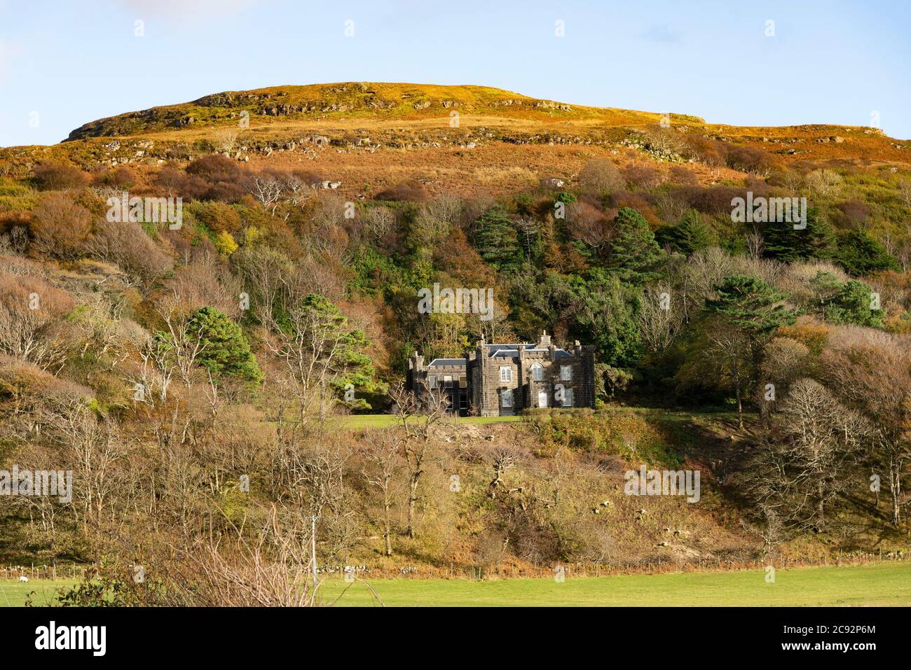 Calgary House, Calgary Bay, Calgary, ein Weiler an der Nordwestküste der Isle of Mull, Argyll and Bute, Schottland, Vereinigtes Königreich. Stockfoto