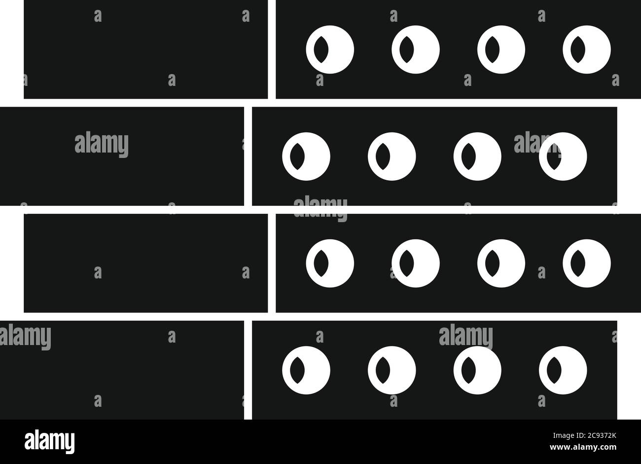 Betonbaustein-Symbol. Einfache Illustration der Konstruktion Beton Block Vektor-Symbol für Web-Design isoliert auf weißem Hintergrund Stock Vektor