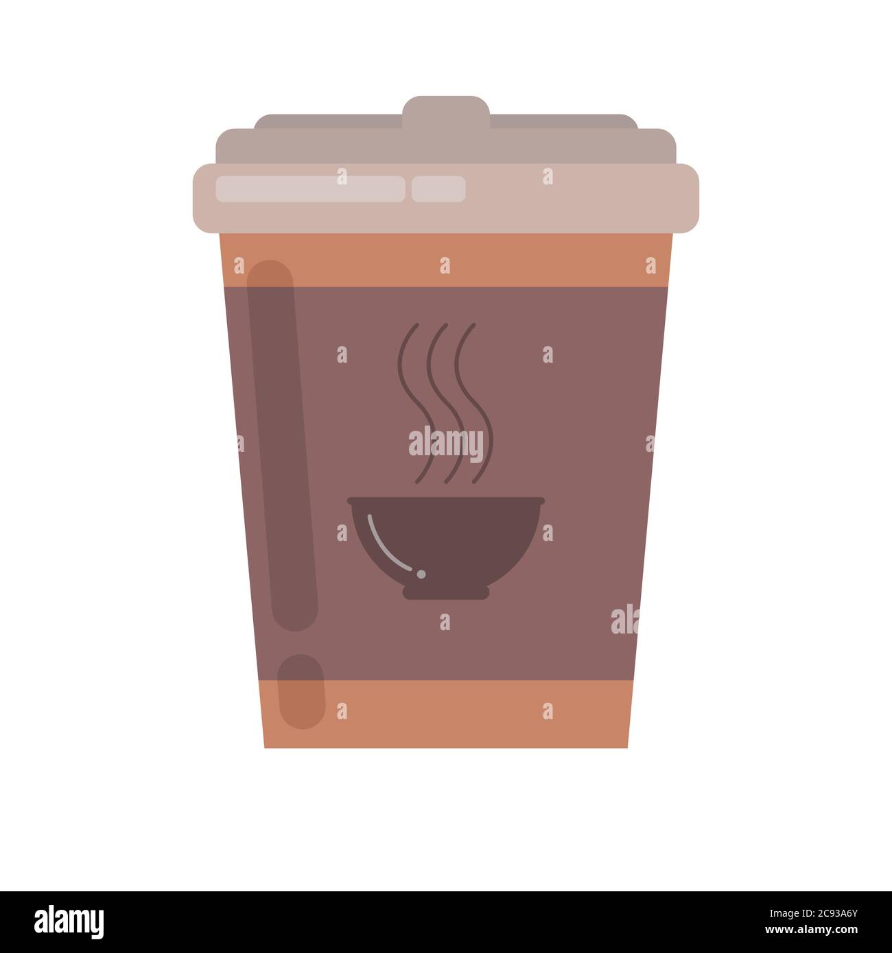 Kaffeetasse mit Deckel, für Kaffee zum Mitnehmen Stock Vektor