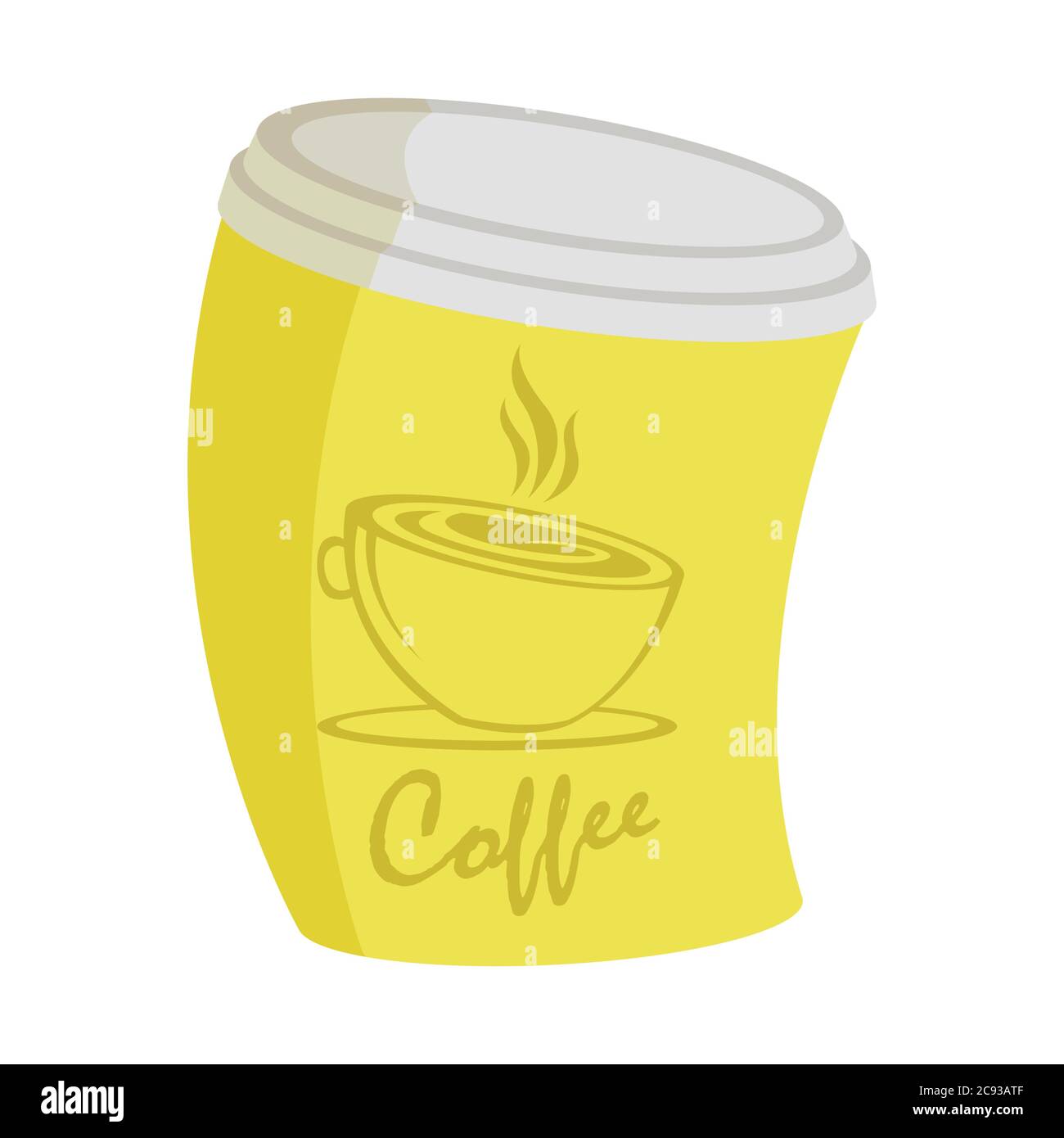 Logo einer Kaffeetasse mit Deckel auf dem Take Away Stock Vektor