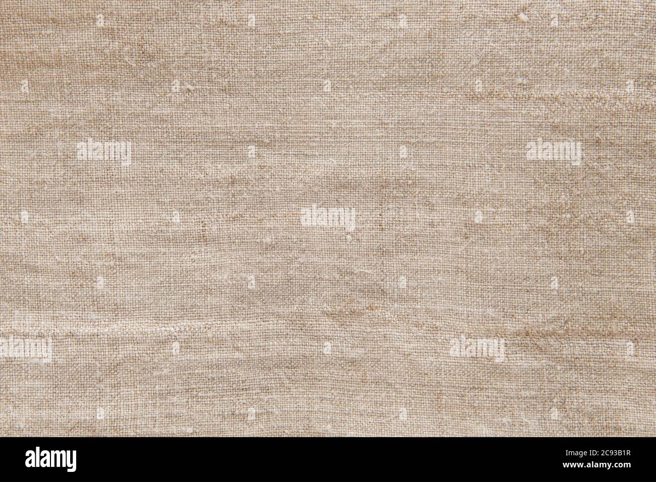 Vintage handgewebte natürliche Leinen Stoff Textur Hintergrund Stockfoto