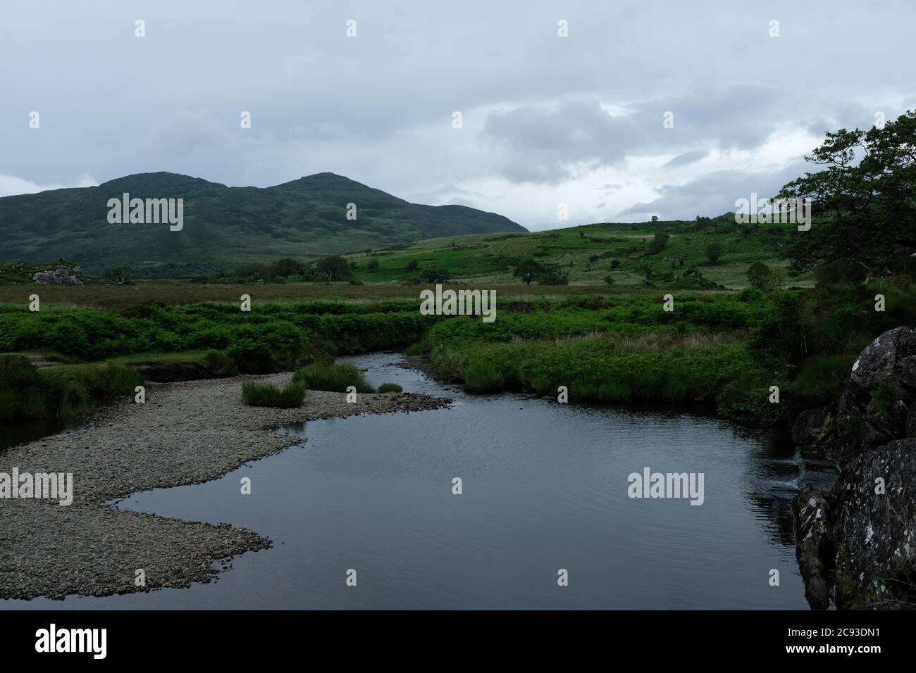 Spaziergang auf dem Kerry Way im Jahr 2019 in Graf Kerry im Süden Irlands, der um den Abschnitt der Iveragh-Halbinsel von Killarney nach Kenmare führt Stockfoto