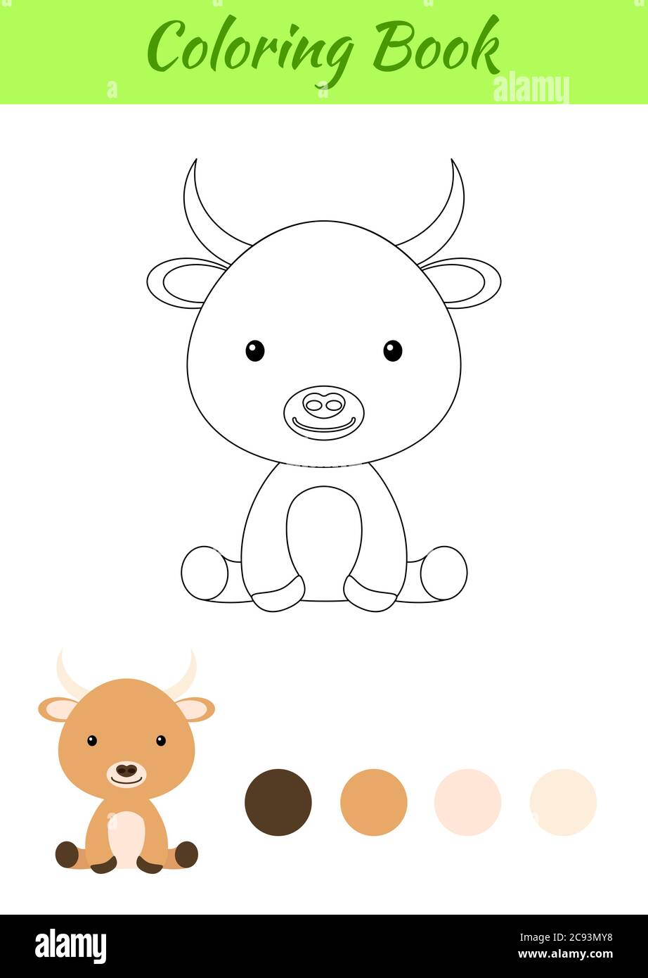 Malvorlagen Kleine Sitzende Baby Yak Bild Fur Kinder Padagogische Aktivitat Fur Vorschuljahre Kinder Und Kleinkinder Mit Niedlichen Tier Stock Vektorgrafik Alamy