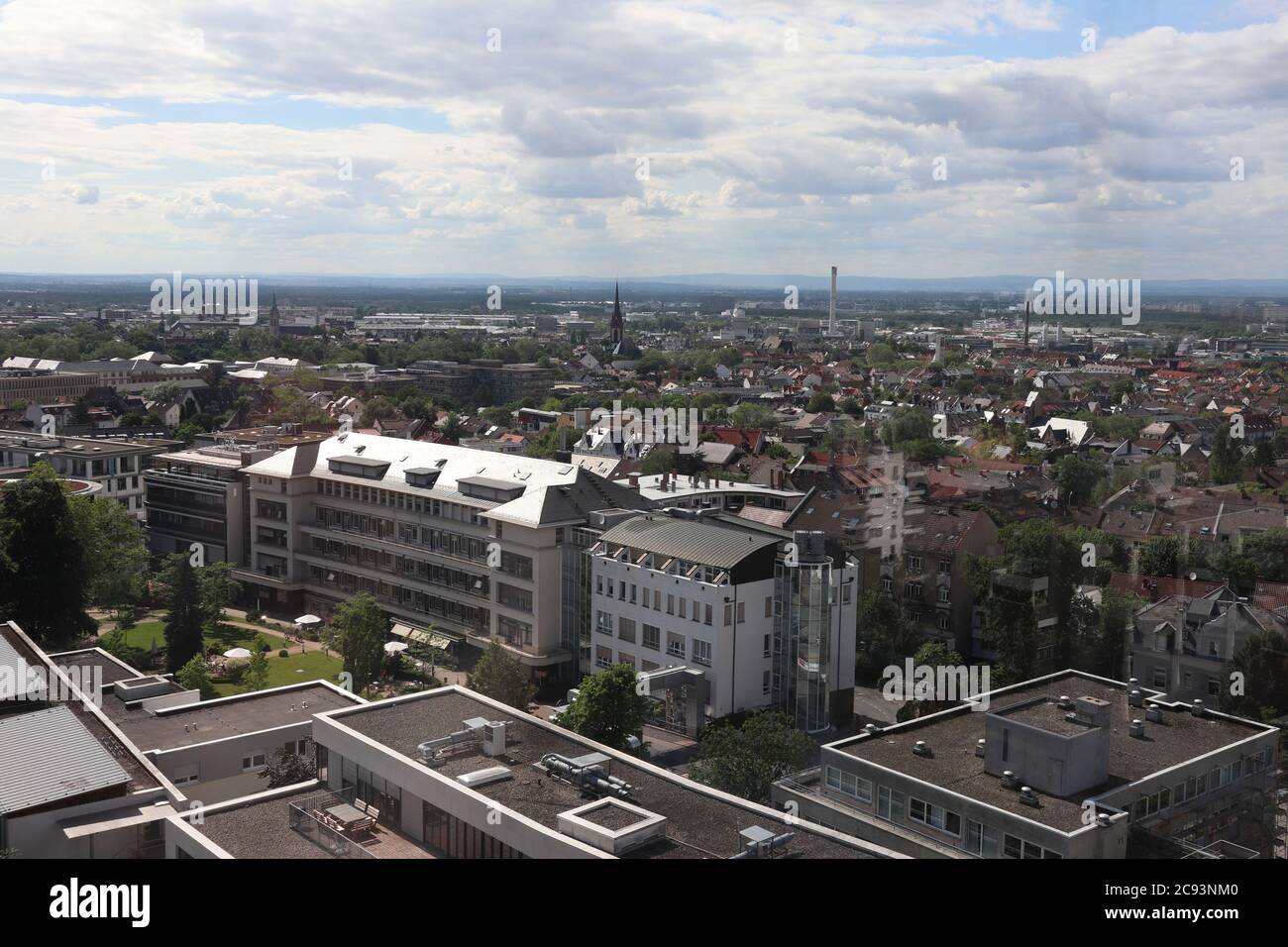 Darmstadt, Hessen / Deutschland - Mai 31 2019: Luftaufnahme der Stadt Darmstadt Stockfoto