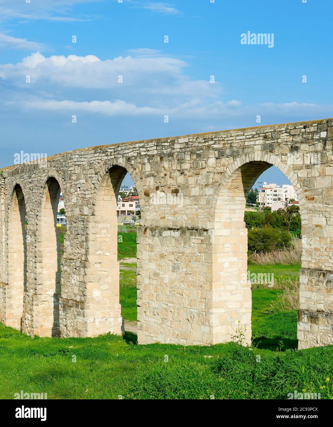 Historische Sehenswürdigkeit Kamares Aqueduct, Larnaca, Zypern Stockfoto Historische Sehenswürdigkeit Kamares Aqueduct, Larnaca, Zypern Stockfoto