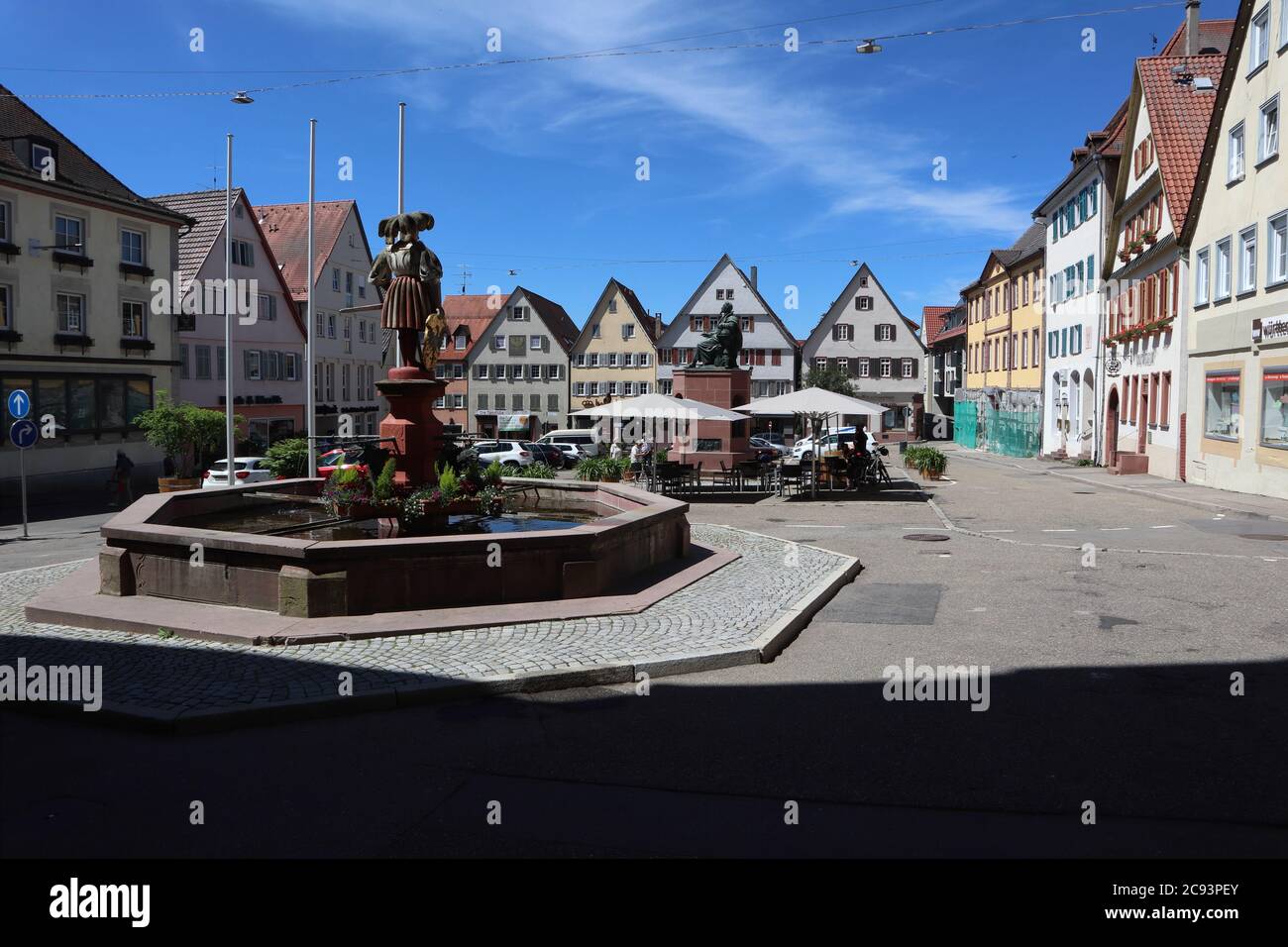 Weil der Stadt, Baden-Württemberg/ Deutschland - Juni 02 2019: Im historischen Zentrum von weil der Stadt, einer Stadt in der Region Stuttgart der G Stockfoto