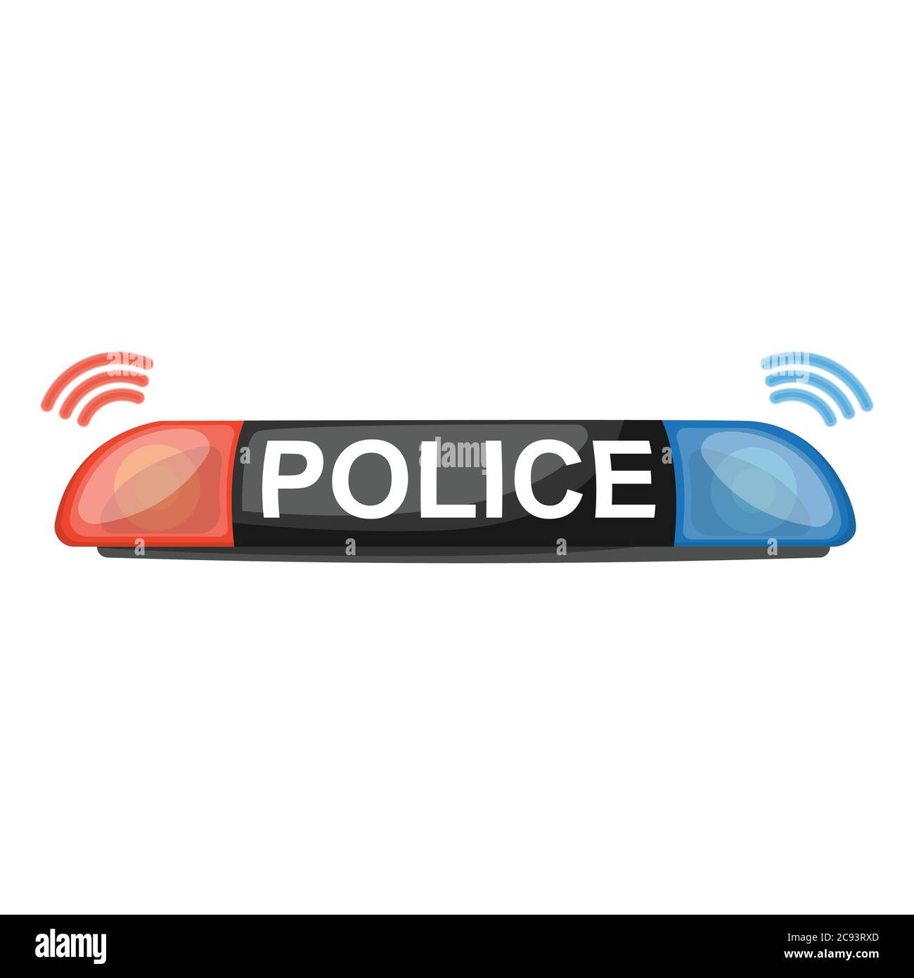 Cartoon Polizei Sirene Auto Lichter, Vektor-Illustration Stock-Vektorgrafik  - Alamy