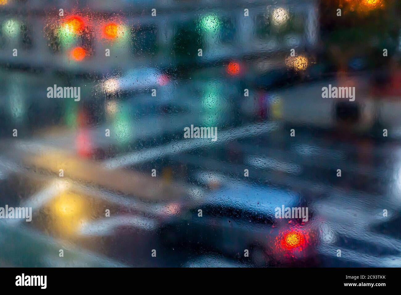 Neunte Avenue in Chelsea in New York während eines Gewitters am Mittwoch, 22. Juli 2020. (© Richard B. Levine) Stockfoto