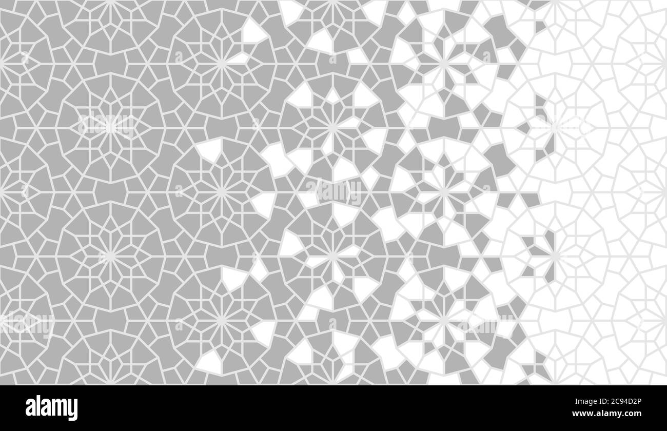Arabeske Vektorrahmen, Tapete, Textur, Hintergrund, Muster. Geometrische Arabeske Halbtonstruktur mit Auflösung von Farbfliesen Stock Vektor