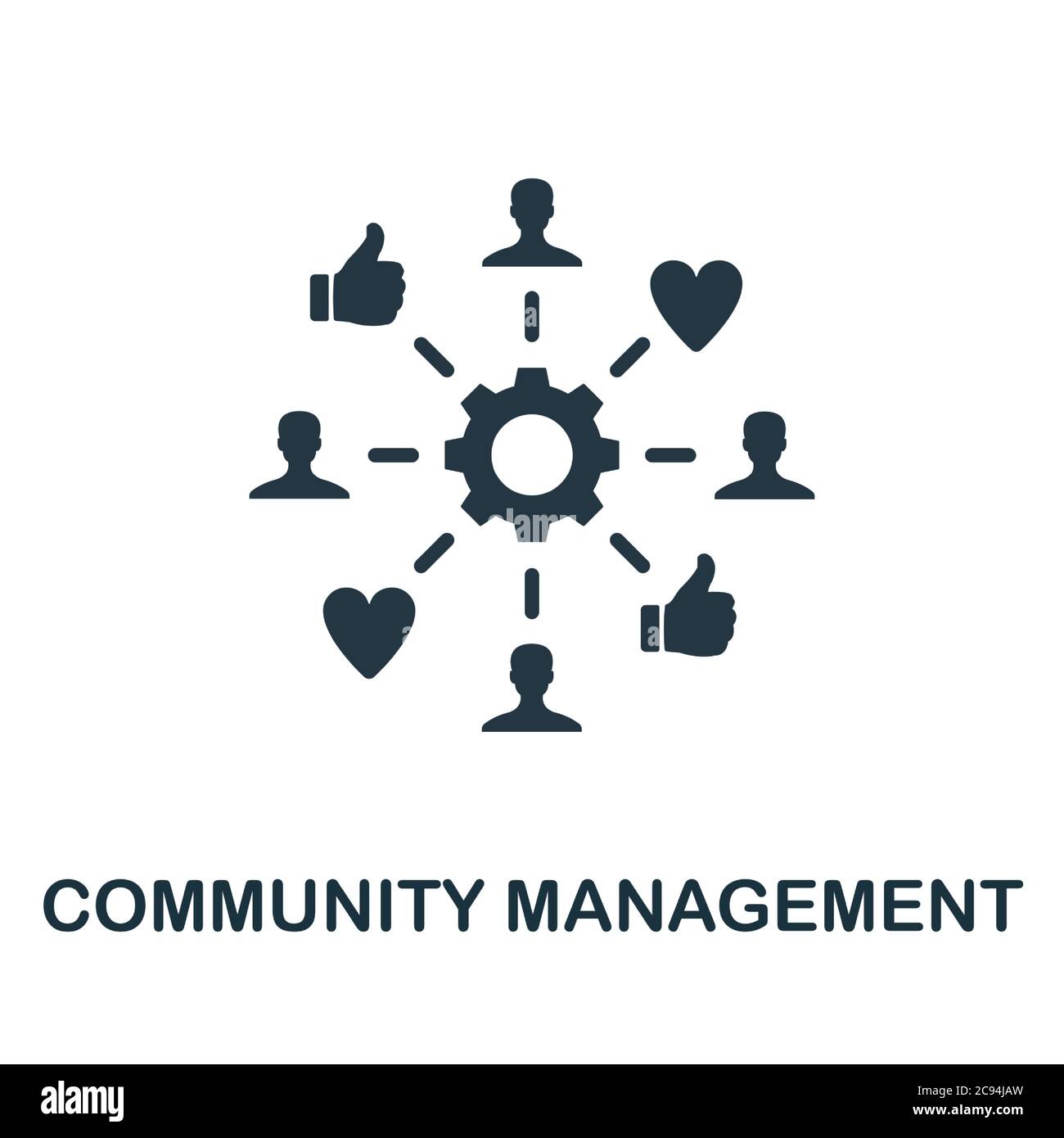 Symbol Community Management Einfaches Kreatives Element Ausgefulltes Community Management Symbol Fur Vorlagen Infografiken Und Mehr Stock Vektorgrafik Alamy
