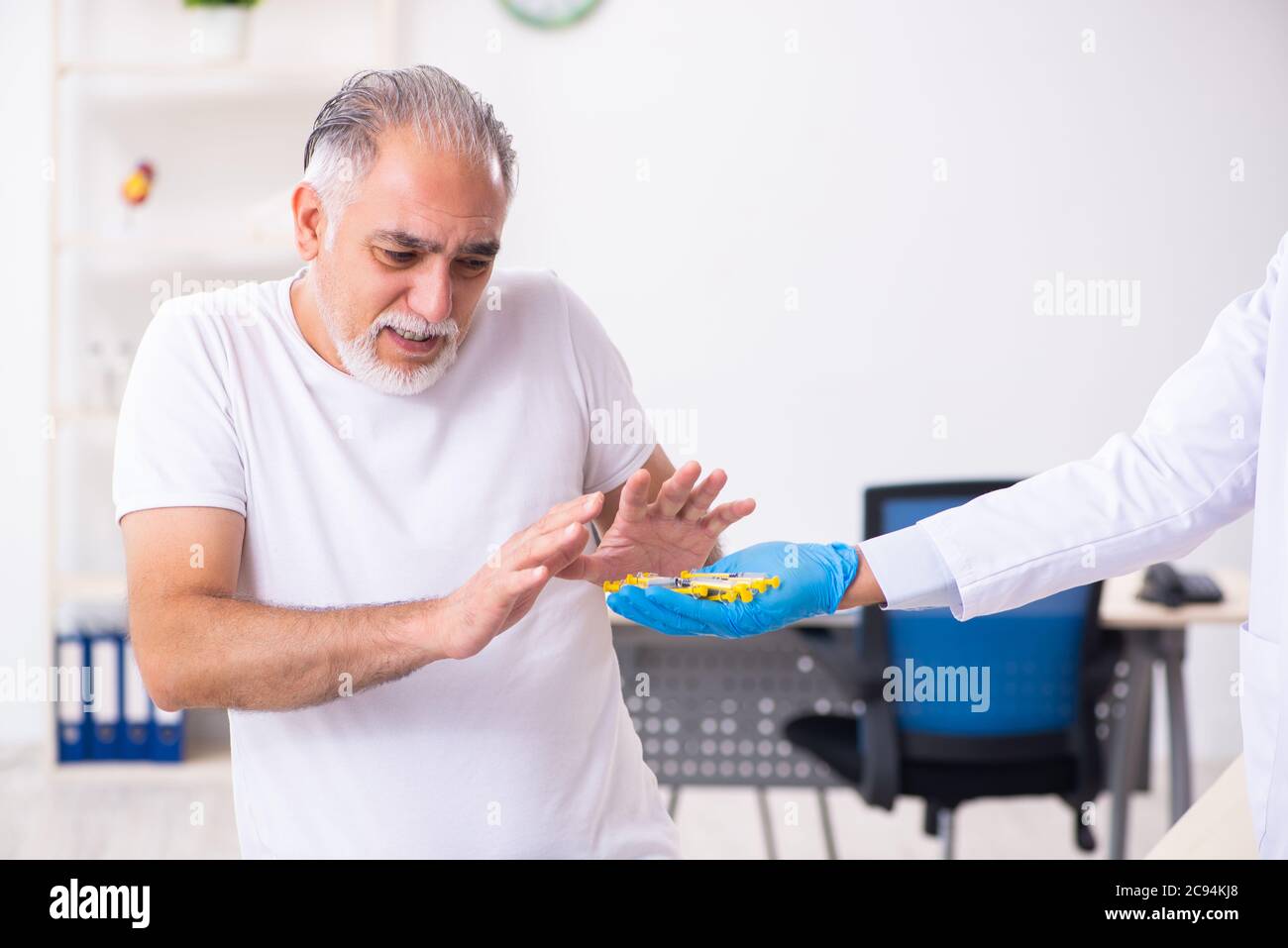 Patient leidet an Diabetes Hausarzt Stockfoto
