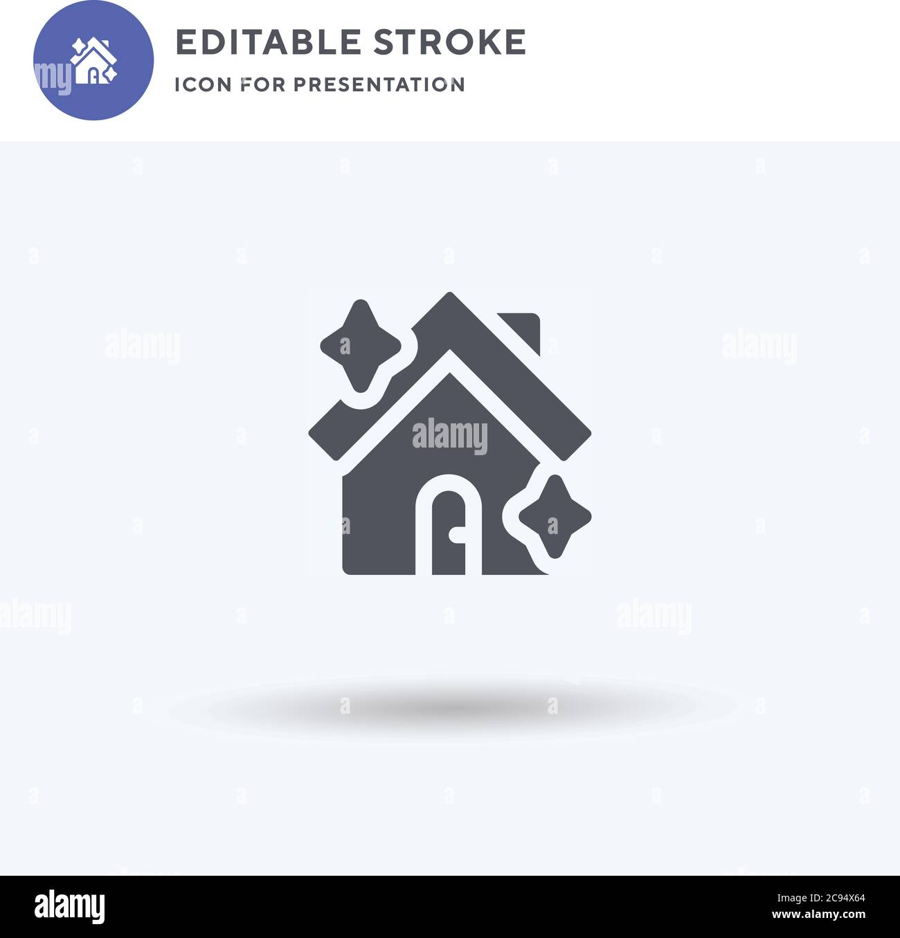 Haus-Symbol-Vektor, gefüllt flaches Zeichen, solides Piktogramm ...