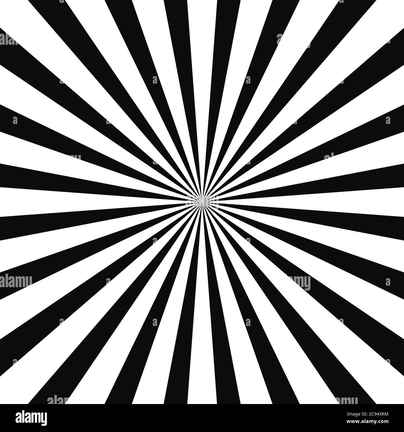 Abstraktes Design von Hintergrundvektoren der optischen Täuschung. Psychedelisch gestreifte Schwarz-Weiß-Kulisse. Hypnotisches Muster. Hintergrund mit weißem und schwarzem Balken. Vektor Stock Vektor