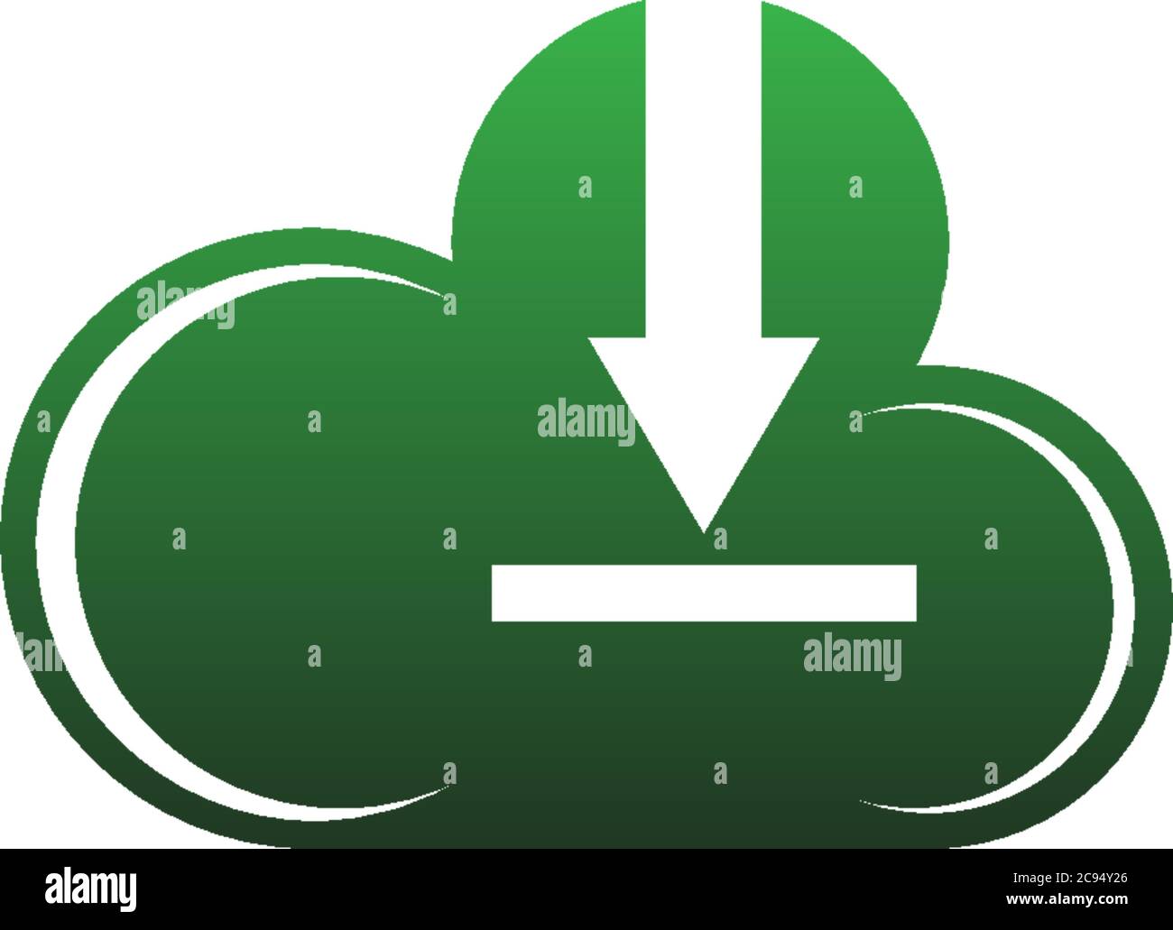 Unten Wolke Symbol Logo Design Konzept Vektor illustrieren Stock Vektor