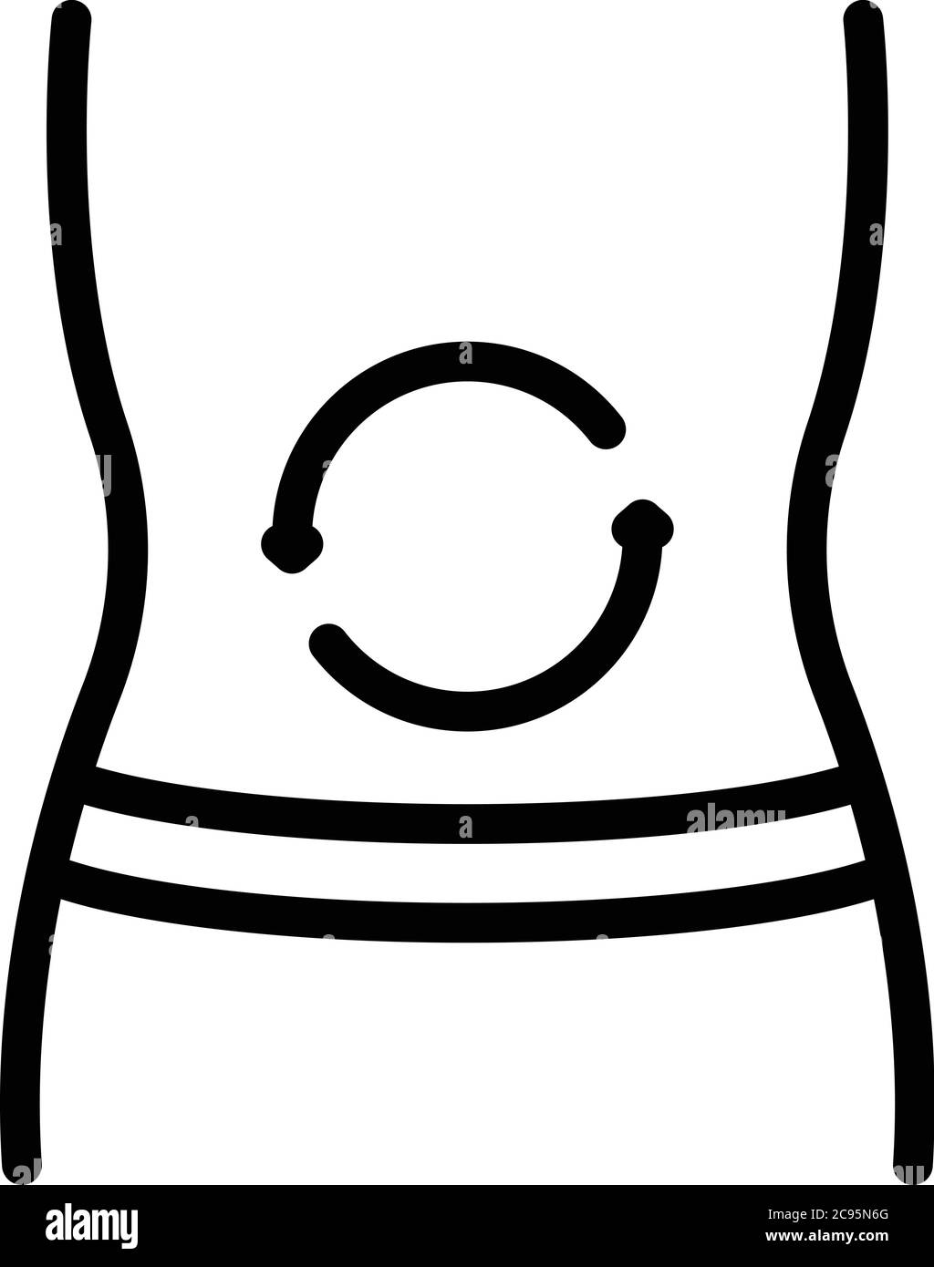 Gute Verdauung Prozess Symbol, skizzieren Stil Stock Vektor