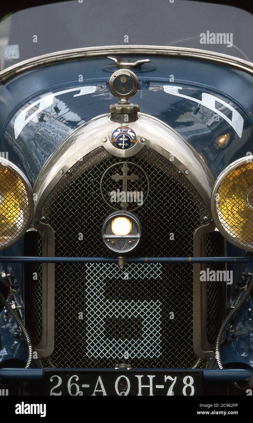 1925 Le Mans siegreiche Lorraine-Dietrich 15CV Teilnahme an einer Oldtimer-Schanzenfahrt in Frankreich 1998 Stockfoto