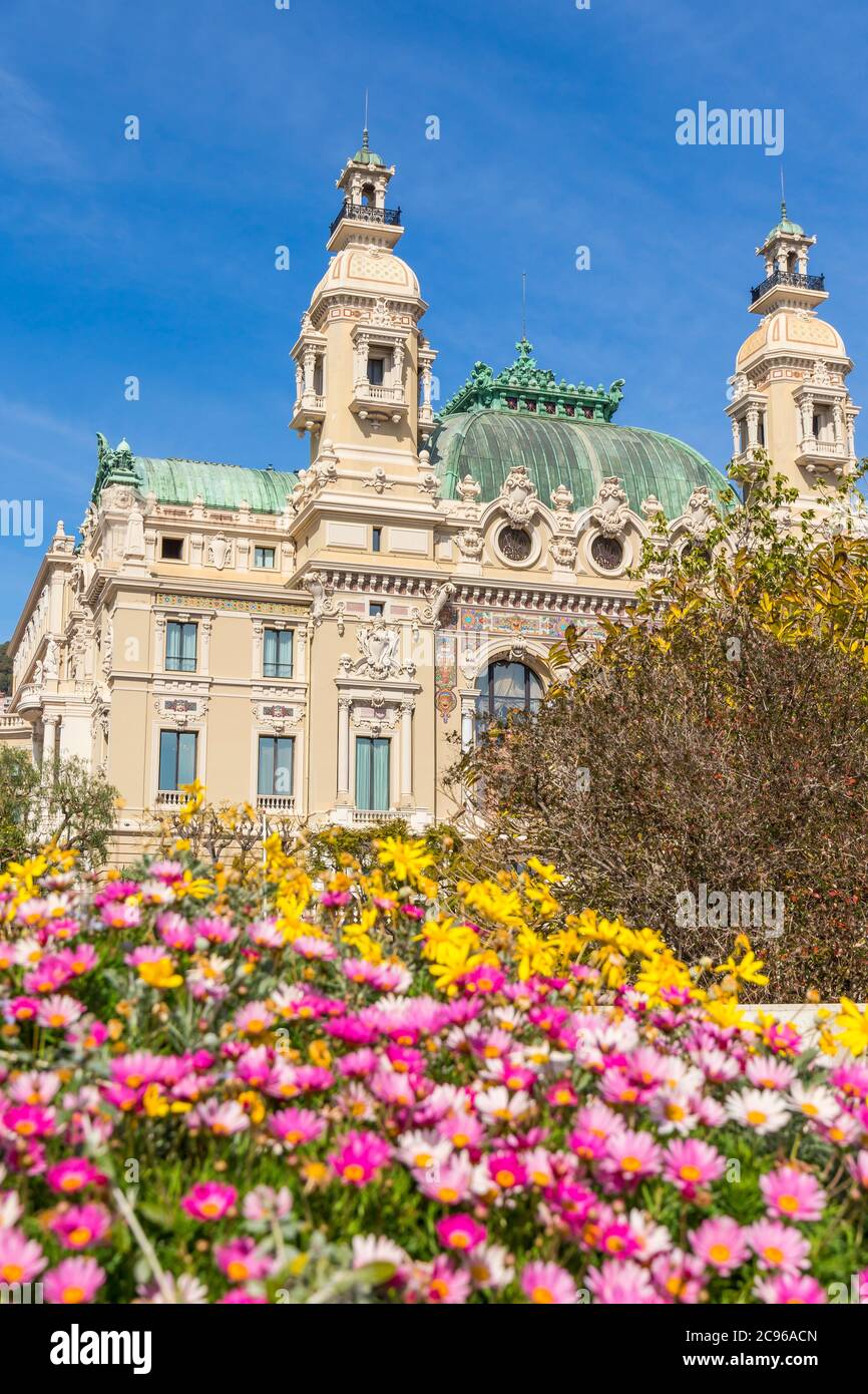 Monte-Carlo Casino, Monaco, Cote d'Azur, Europa Stockfoto