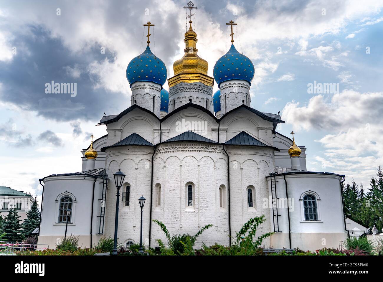 Die alte alte Kathedrale der Verkündigung in kasan kreml Stockfoto