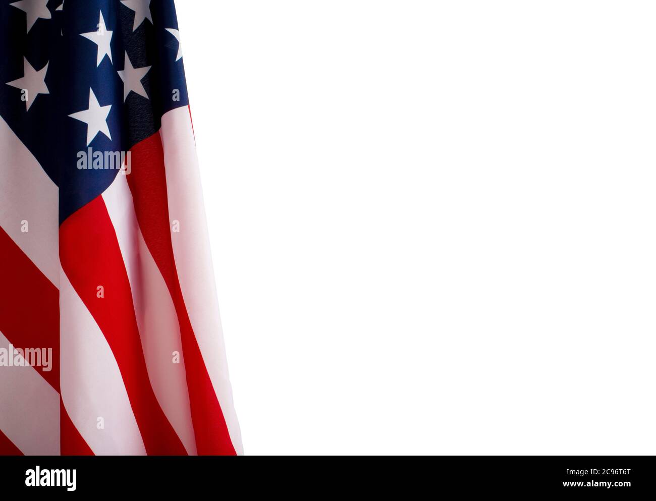 Winkende amerikanische Flagge, Memorial Day oder 4. Juli Stockfoto