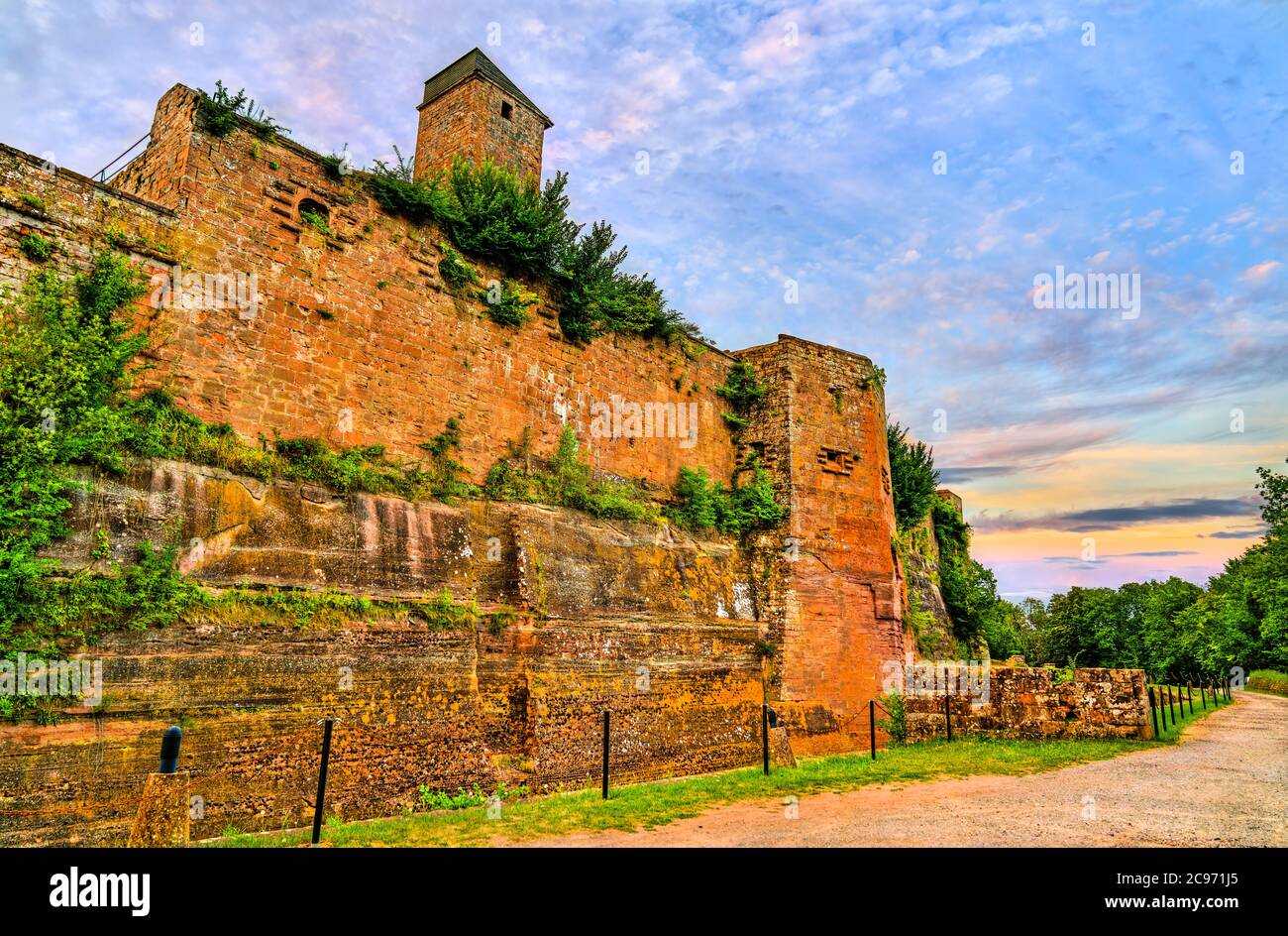 Schloss Lichtenberg in den Vogesen - Bas-Rhin, Elsass, Frankreich Stockfoto