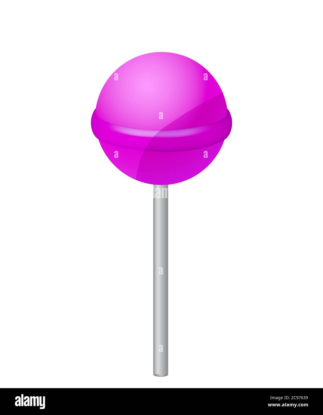 Delicious Lollypop, isoliert auf weißem Hintergrund, Vektor-Illustration Stock Vektor