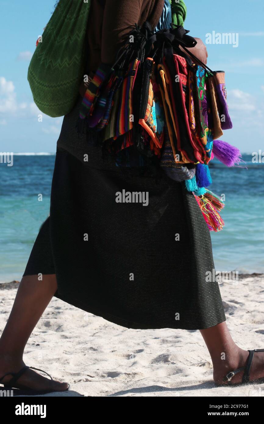 Autochthone Verkäufer von mexikanischen Handwerk Stockfoto