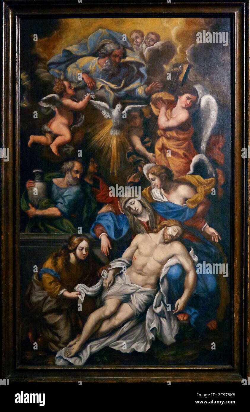 Italien Marche Jesi Palazzo Pianetti -Sitz der städtischen Kunstgalerie - Stellvertretender Christus von Domenico Guidi Stockfoto