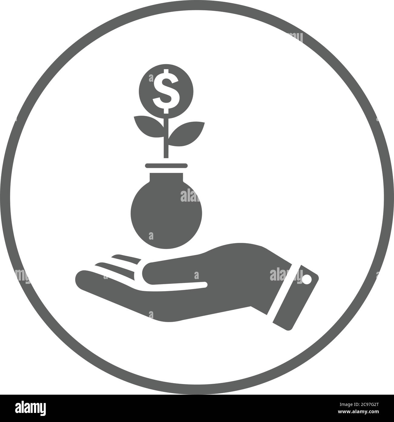 Symbol „Investition, Gewinn“. Perfekte Verwendung für Printmedien, Web, Stock-Bilder, kommerzielle Nutzung oder jede Art von Design-Projekt. Stock Vektor