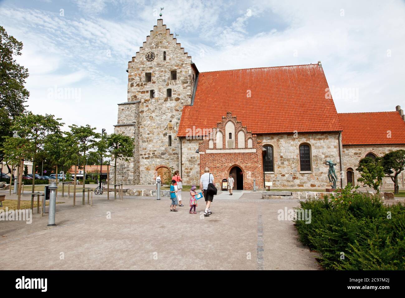 St. Nicolai Kirche in der Stadt Simrishamn auf Österlen, Schweden. Foto Jeppe Gustafsson Stockfoto