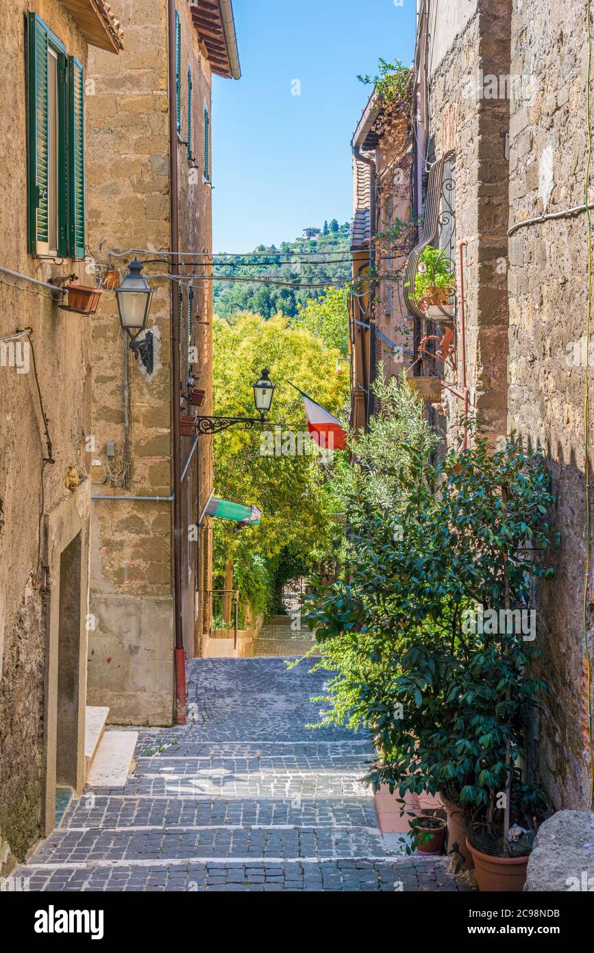 Morlupo kleines und schönes Dorf in der Provinz Rom, Latium, Italien. Stockfoto