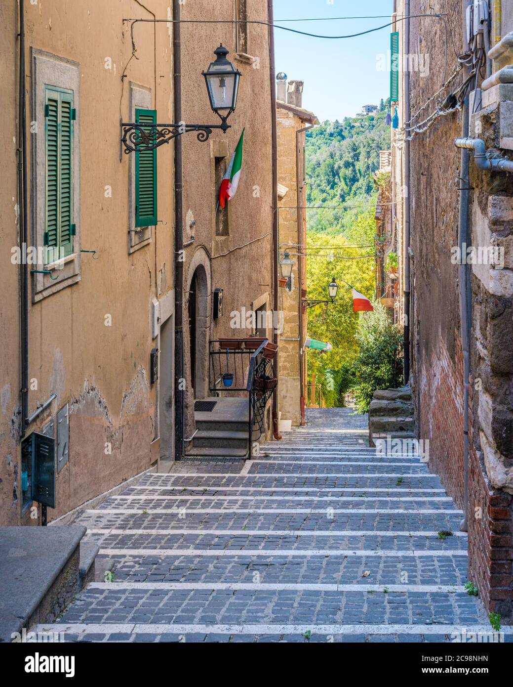 Morlupo kleines und schönes Dorf in der Provinz Rom, Latium, Italien. Stockfoto