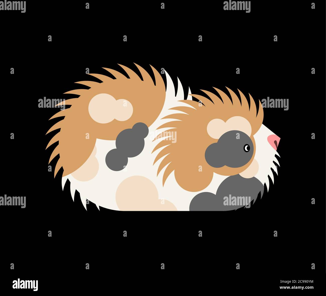 Cavy isoliert. guinea Schwein Cartoon. vektor-Illustration Stock Vektor