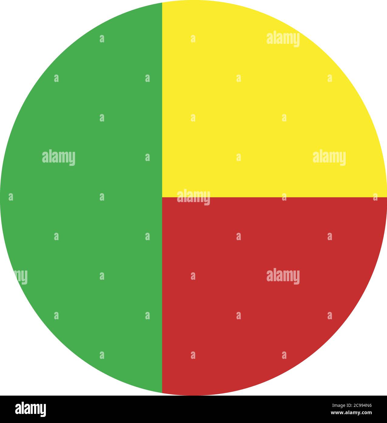 Benin Flag flache Vektor-Symbol isoliert Stock Vektor