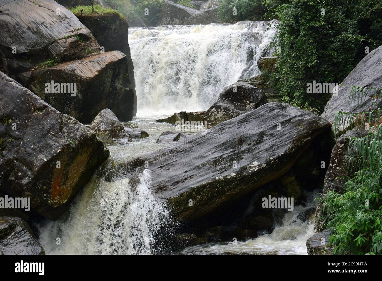 Ramboda Wasserfall, Srí Lanka, Asien Stockfoto