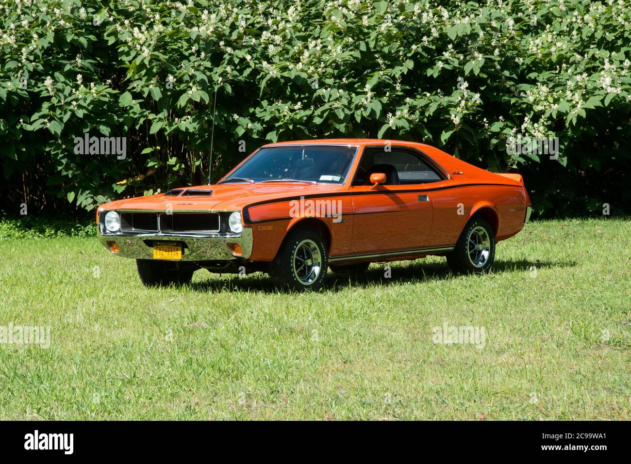 1970 American Motors Javelin vorne drei Viertel Ansicht im Feld Stockfoto