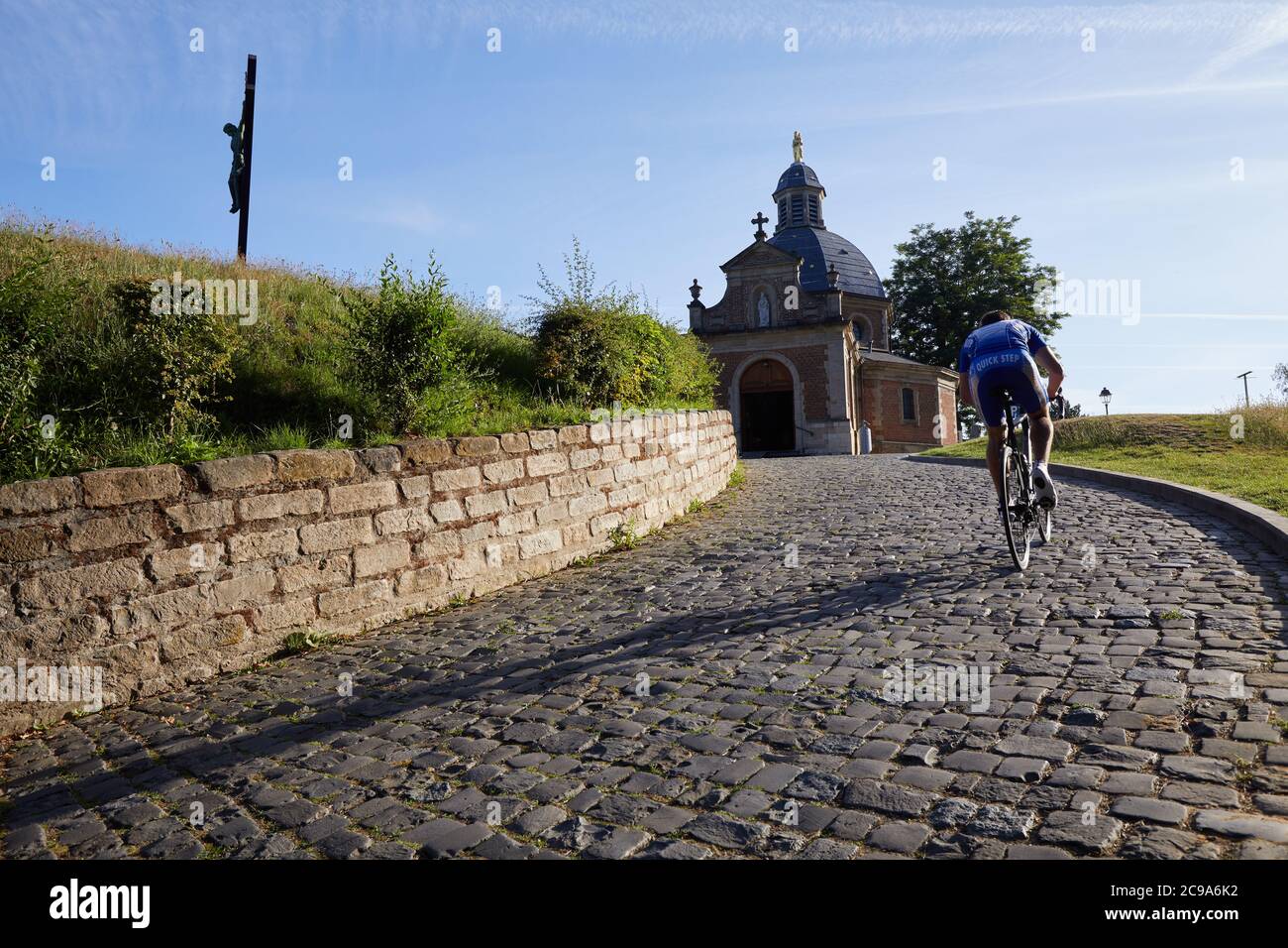 Die Kapelle unserer Lieben Frau von Oudenberg, auf dem Gipfel des Muur in Geraardsbergen, Belgien Stockfoto