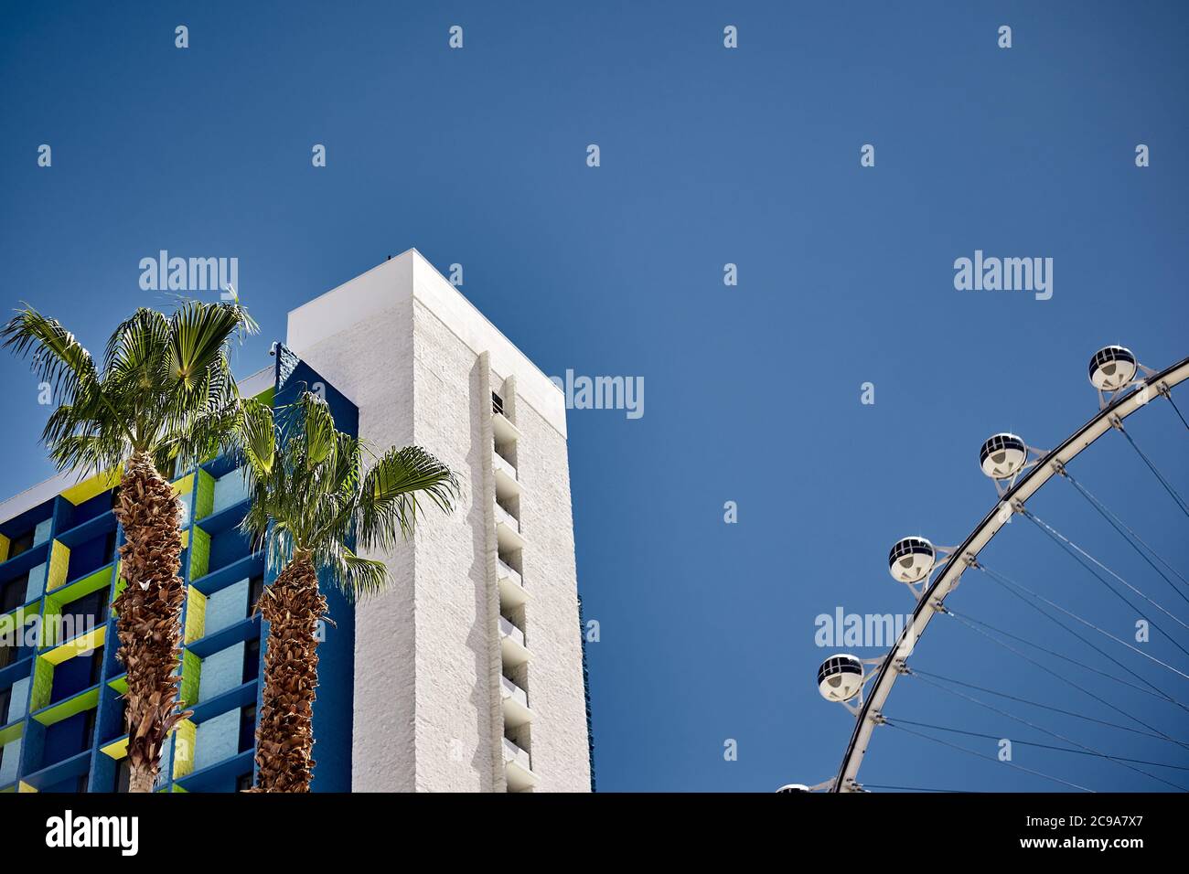 Sonnige Landschaft des Stadtbildes von Las Vegas in Nevada, USA Stockfoto