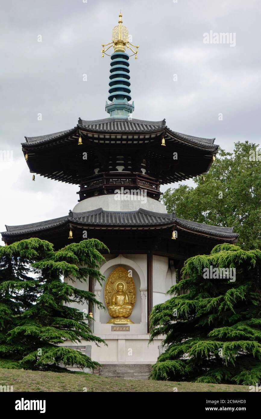 Friedens Vereinigtes-Pagode, Battersea Park, London, England, Königreich, Europa Stockfoto