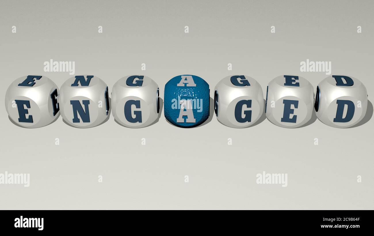Kreuzwortratsel Von Engagierten Angeordnet Kubischen Buchstaben Auf Einem Spiegelboden Konzept Bedeutung Und Prasentation Illustration Und Madchen 3d Illustration Stockfotografie Alamy