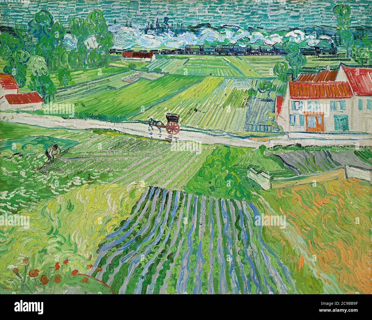 Landschaft in Auver nach dem Regen von Vincent Van Gogh 1890. Das Puschkin-Museum in Moskau, Russland Stockfoto