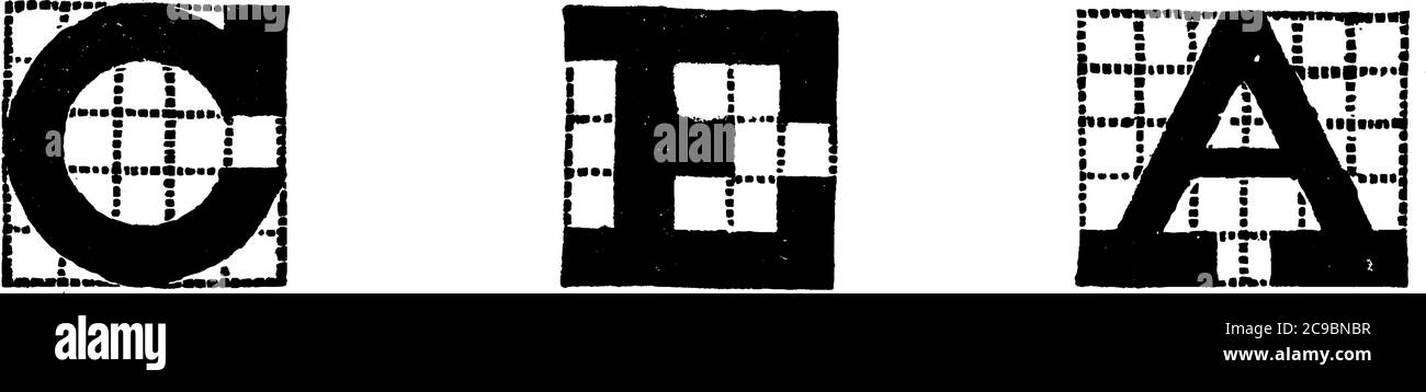 Die tatsächliche Größe des Testtyps, die von dem normalen Auge in einem Abstand von zwanzig Fuß, vintage Linie Zeichnung oder Gravur Illustration gesehen werden sollte. Stock Vektor