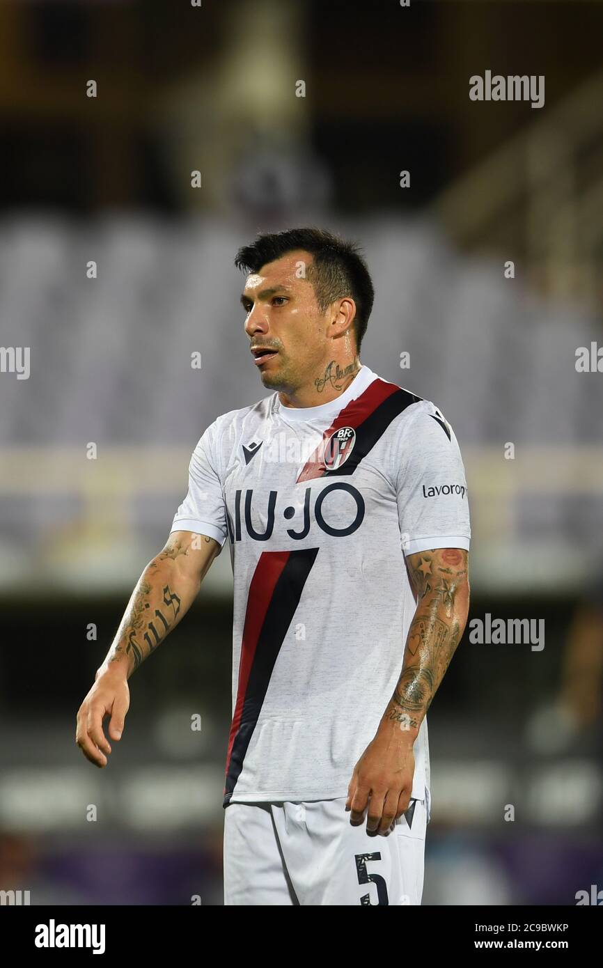 Gary Medel (Bologna) während des italienischen 'Serie A'-Spiels zwischen Fiorentina 4-0 Bologna im Artemio Franchi-Stadion am 29. Juli 2020 in Florenz, Italien. Quelle: Maurizio Borsari/AFLO/Alamy Live News Stockfoto