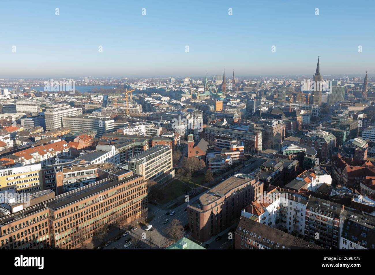 Luftaufnahme von Hamburg, Deutschland Stockfoto