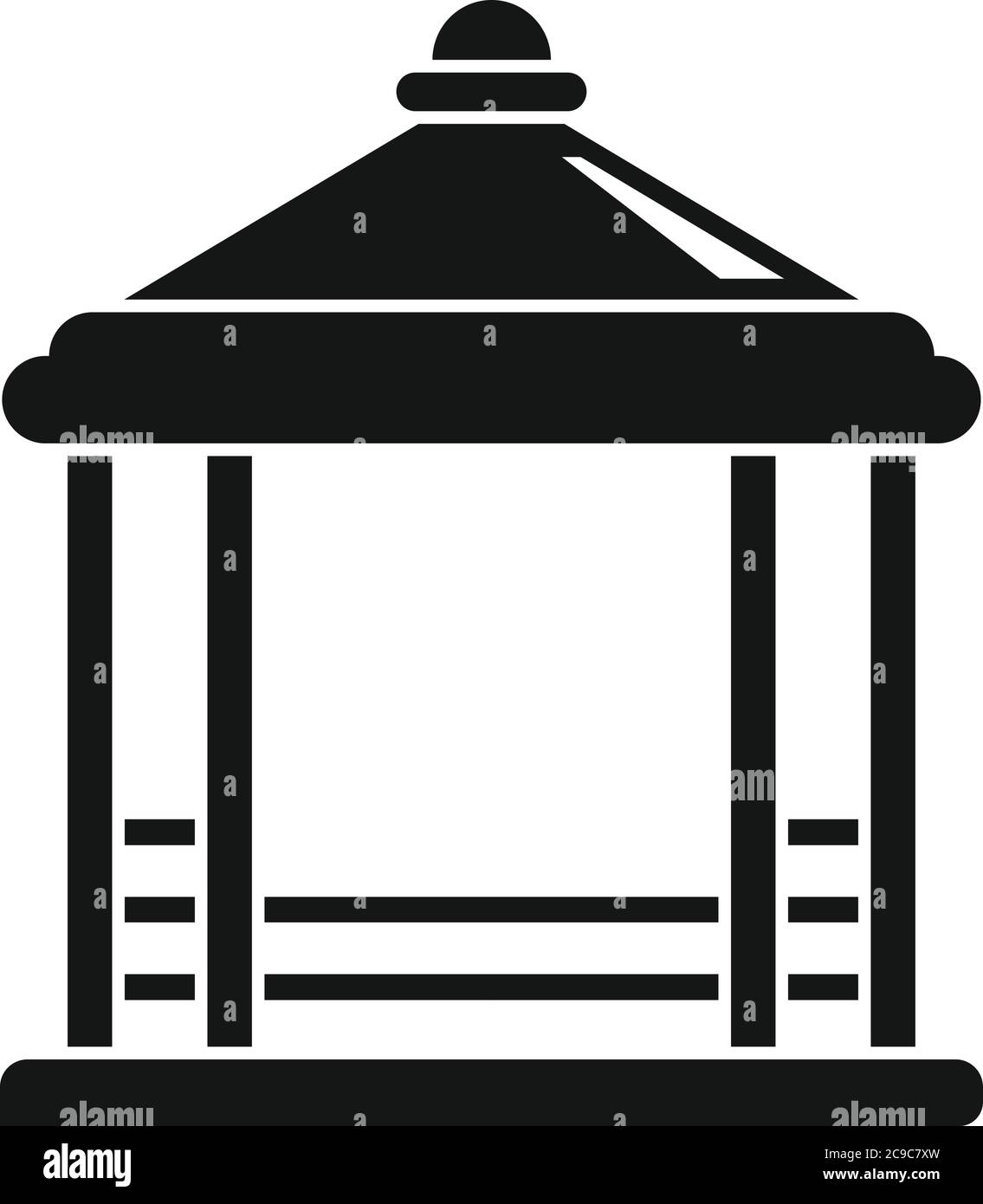 Pavillion Sign Example Pavillon-Pavillon-Symbol. Einfache Illustration von Pavillon Pavillon ...