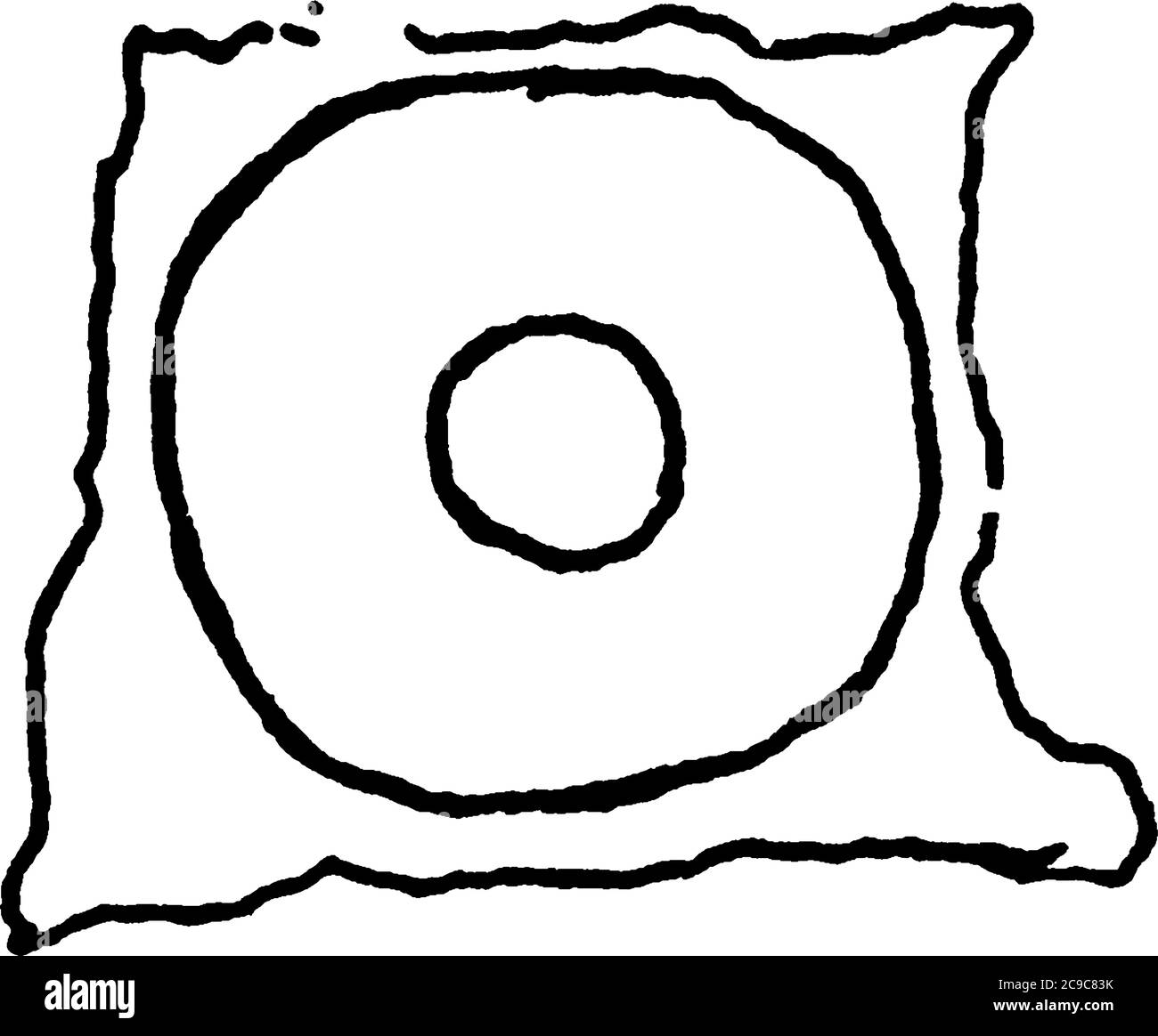 Spiralbild eines Insektenrespiratorsystems, Vintage-Linienzeichnung oder Gravurillustration. Stock Vektor