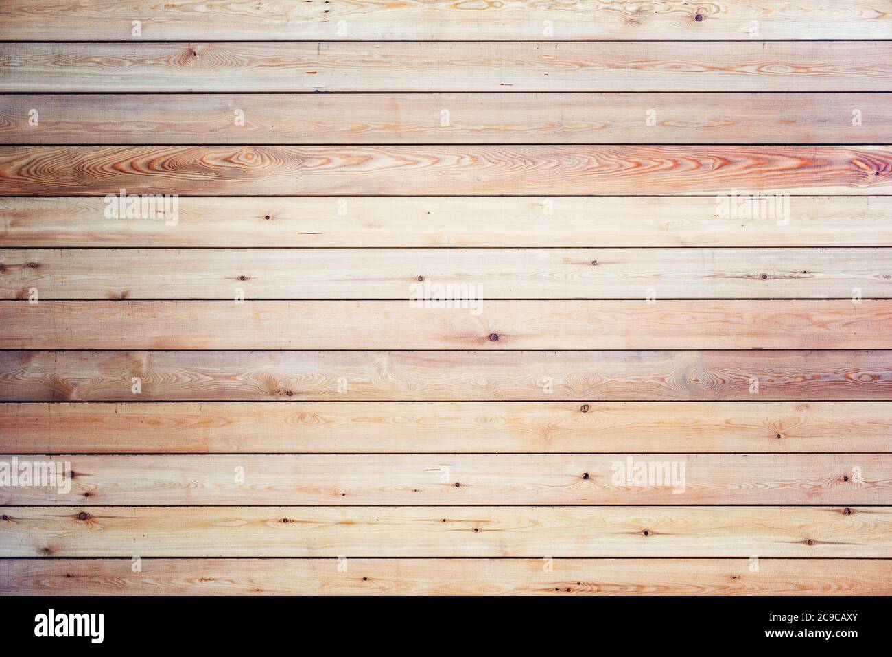 Nahaufnahme des neuen Holztexturhintergrunds. Stockfoto